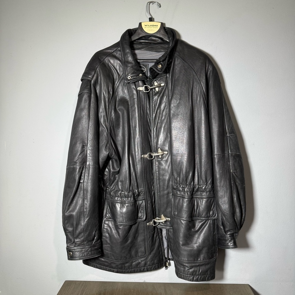 Tannery West Black Leather Men's Field Jacket